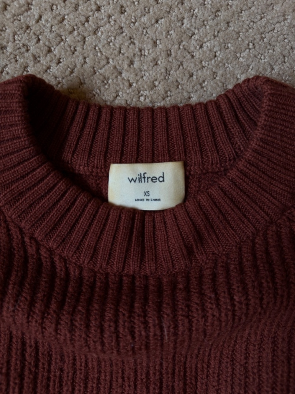 Gingerbread Ruffled Knit Aritzia Sweater - Picture 5 of 5